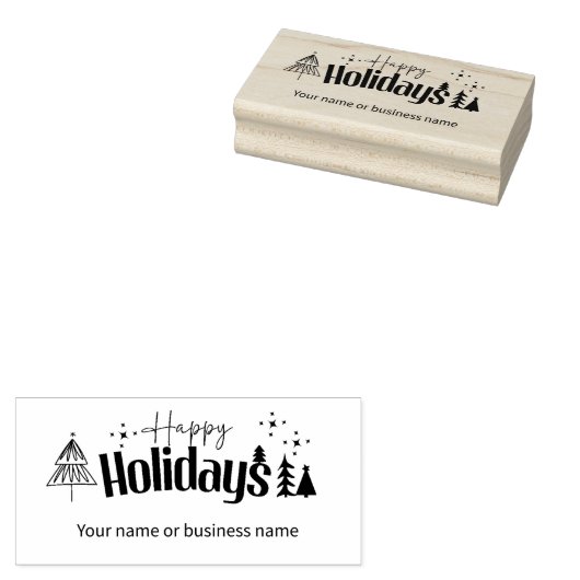 クリストマスの木の休日のビジネスまたは家族 ラバースタンプ (押印)