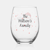 クリストマスサンタキャップペルソナリスバルクギフト ステムなしワイングラス (裏面)