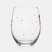 クリストマスサンタキャップペルソナリスバルクギフト ステムなしワイングラス (右)
