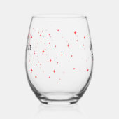 クリストマスサンタキャップペルソナリスバルクギフト ステムなしワイングラス (左)