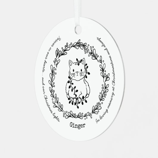 クリストマスタイムペットメモリアル メタルオーナメント (正面左)