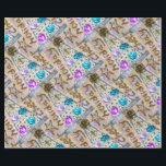 クリストマスツリーグリッターコラージュ ラッピングペーパー<br><div class="desc">オレンジ紫のおもしろいデザイングリッターコラージュの幸せ。</div>