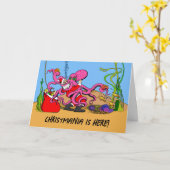 クリストマニアはこちらサンタタコレスリングマッチ カード (黄色い花)