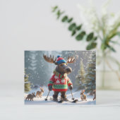 クリストムースと仲間たちのクリスマスパーソナルギフト ポストカード (スタンド正面)