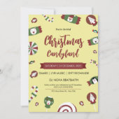 クリストモダンマストキャンディランドパーティの招待状 招待状 (正面)