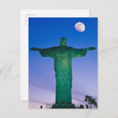 クリストレッドエンターソールジュエロ像|ブラジルのリオデジャネイロ ポストカード (正面/裏面)