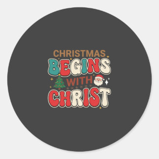 クリスト・セントリックなレトロサンタクロース ラウンドシール