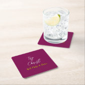 クリスト・バーガンディーを試してみて スクエアペーパーコースター (インサイチュ)