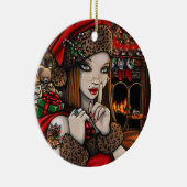 クリスハッピーホリデーズクリ伝統的スマス セラミックオーナメント (右)