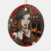 クリスハッピーホリデーズクリ伝統的スマス セラミックオーナメント (左)