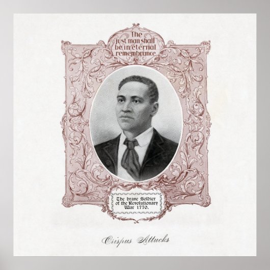 クリスパスはアメリカ革命黒殉教者を攻撃 ポスター (正面)