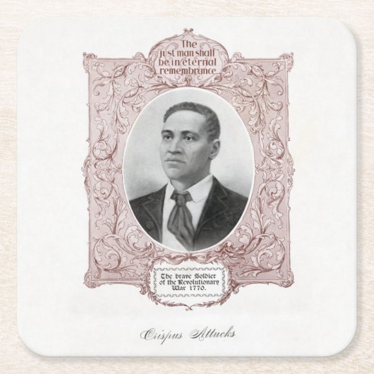 クリスパス攻撃：アメリカ革命殉教 スクエアペーパーコースター (正面)
