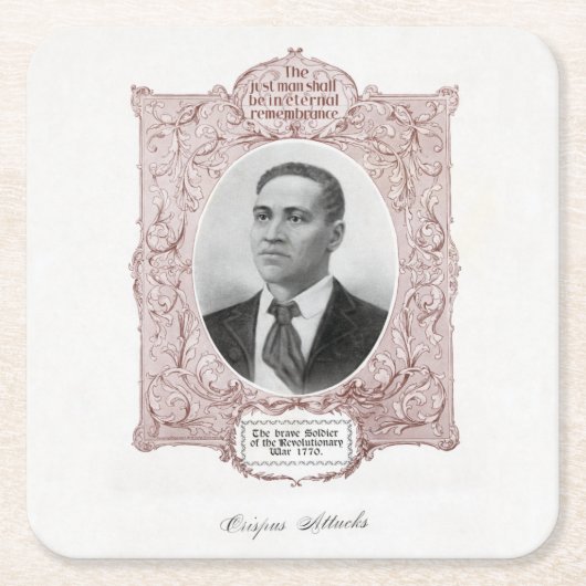 クリスパス攻撃：アメリカ革命殉教 スクエアペーパーコースター (正面)