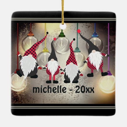 クリスパーソナライズされたおもしろいス格言ファラララララ セラミックオーナメント (裏面)