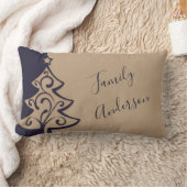 クリスパーソナライズされたスエレガントスブルーチューペデコール ランバークッション (ブランケット)