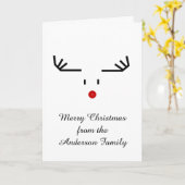 クリスパーソナライズされたマスカード-ルドルフ赤鼻 カード (黄色い花)