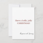 クリスパーソナライズされたマスグリーティングカード サンキューカード (裏面)