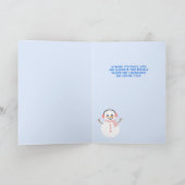 クリスパーソナライズされたマススノーウーマンカード カード (内部)