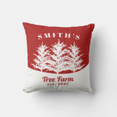 クリスパーソナライズされたマスツリーファームファームハウス クッション (正面)