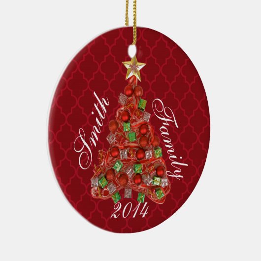 クリスパーソナライズされたマスツリーホリデーオーナメント セラミックオーナメント (右)