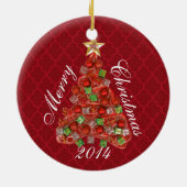クリスパーソナライズされたマスツリーホリデーオーナメント セラミックオーナメント (裏面)