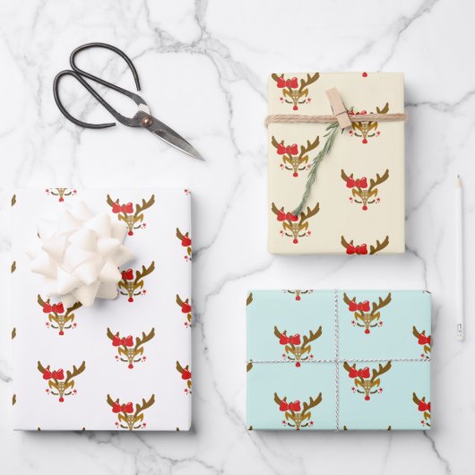 クリスパーソナライズされたマストナカイ顔 ラッピングペーパーシート (正面)