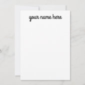 クリスパーソナライズされたマスノートカード 招待状 (裏面)