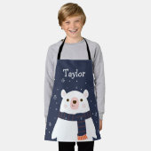 クリスパーソナライズされたマスベアキッズエプロン エプロン (着用した状態)