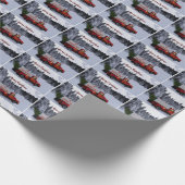 クリスパーソナライズされたマスレッドヴィンテージトラック ラッピングペーパー (角)