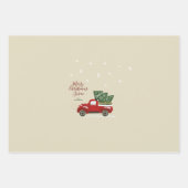 クリスパーソナライズされたマスヴィンテージトラックのラッピングラップ ラッピングペーパーシート (正面3)