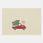 クリスパーソナライズされたマスヴィンテージトラックのラッピングラップ ラッピングペーパーシート (正面)