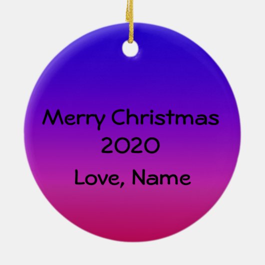 クリスパーソナライズされたマス装飾チョクールウ セラミックオーナメント (裏面)