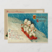 クリスビクトリアンマススノーベビー葉書 シーズンポストカード (正面/裏面)