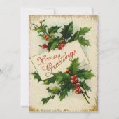 クリスビクトリアンマス挨拶フラットクリスマスカード シーズンカード (正面)