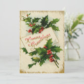 クリスビクトリアンマス挨拶フラットクリスマスカード シーズンカード (スタンド正面)