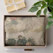 クリスビクトリアンマス・サンタと子どもたち 薄葉紙 (ギフト)