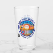 クリスビールグラスで世界を海に沈める タンブラーグラス (正面)