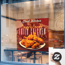 クリスピーカスタマイズクのサクサクした揚げチキンプロモーション ウィンドウサイン