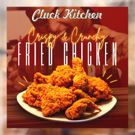 クリスピーカスタマイズクのサクサクした揚げチキンプロモーション ウィンドウサイン