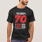 クリスピー70誕生日70年男性女性クおもしろいリス Tシャツ (正面)