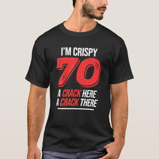 クリスピー70誕生日70年男性女性クおもしろいリス Tシャツ (正面)