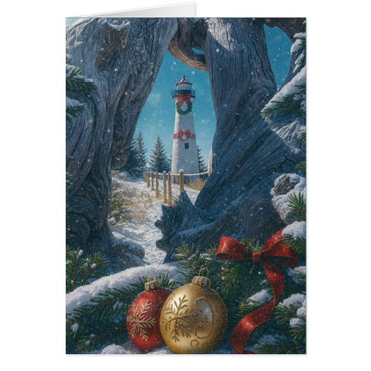 クリスプポイント灯台のクリスマスカード (正面)