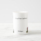 クリスペリポイントライトハウス切り出しボーン中国マグ ボーンチャイナマグカップ (正面)