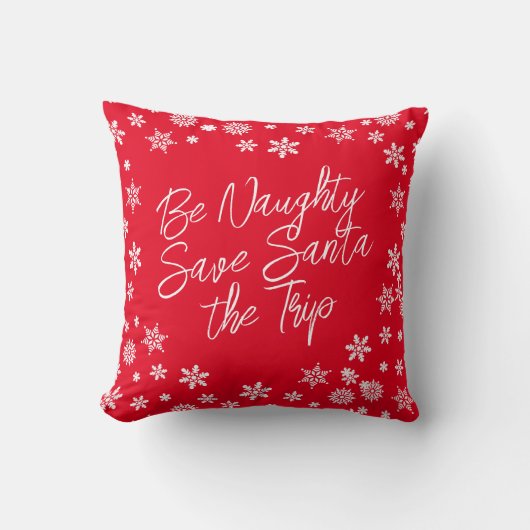 クリスマいけなス救サンタ・ザ・トリップ赤白 クッション (正面)
