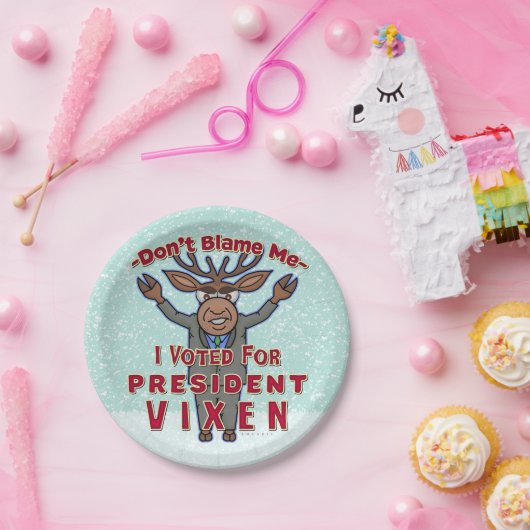 クリスマおもしろいスのヴィクセンのトナカイ政治大統領 ペーパープレート (パーティー)