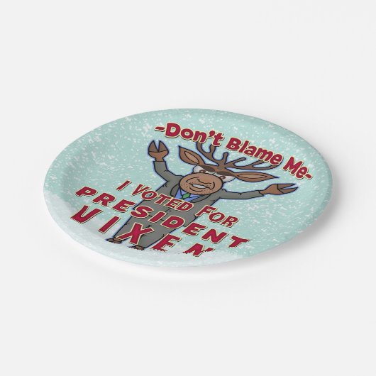 クリスマおもしろいスのヴィクセンのトナカイ政治大統領 ペーパープレート (アングル)