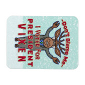 クリスマおもしろいスのヴィクセンのトナカイ政治大統領 マグネット (横)