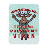 クリスマおもしろいスのヴィクセンのトナカイ政治大統領 マグネット (縦)