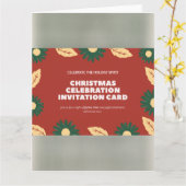 クリスマお祝い招待状カード カード (黄色い花)