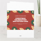 クリスマお祝い招待状カード カード (裏面)